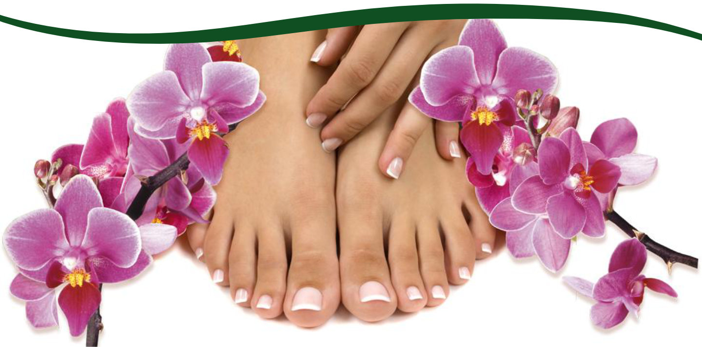 Feet mit Linie